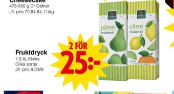 Matöppet Kivik Fruktdryck erbjuda