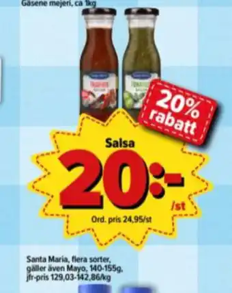 Östenssons Santa Maria Salsasås erbjuda