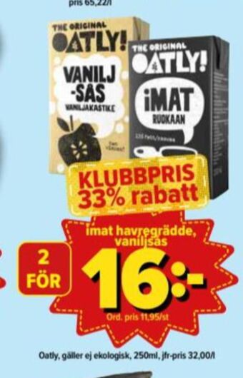 Östenssons Oatly iMat Matlagningsgrädde erbjuda