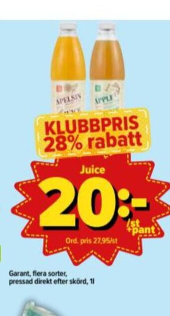 Östenssons Garant Juice erbjuda