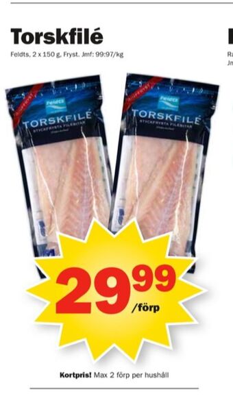 Pekås Feldts Torskfilé erbjuda