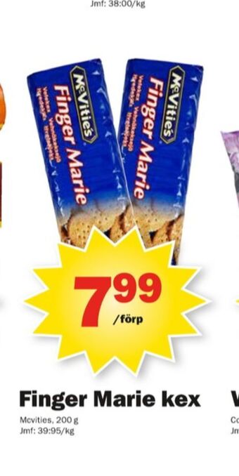 Pekås McVities Finger Marie Kex erbjuda