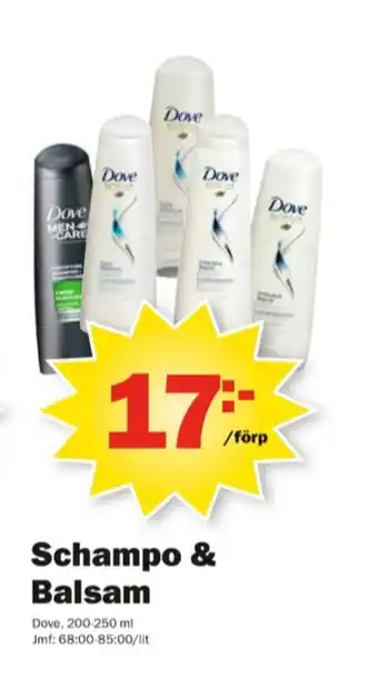 Pekås Dove Shampoo erbjuda