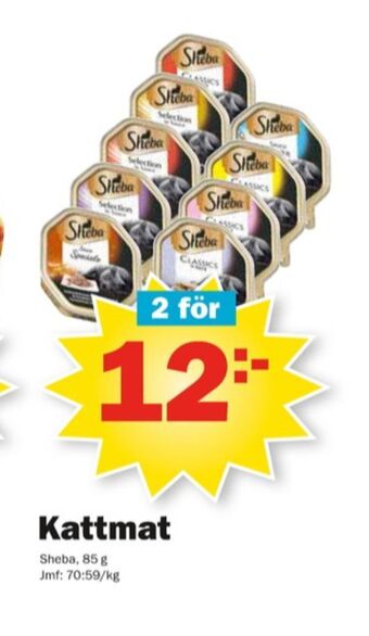 Pekås Sheba Kattmat erbjuda