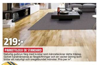 Bauhaus Parkettgolv ek standard erbjuda