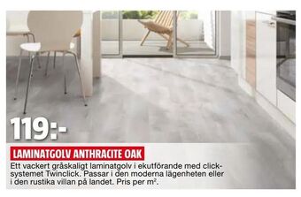 Bauhaus Laminatgolv anthracite oak erbjuda