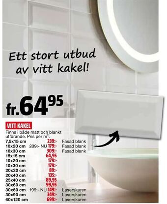 Bauhaus Vitt kakel erbjuda