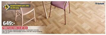 Bauhaus Parkettgolv noble ek art deco erbjuda