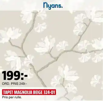 Bauhaus Tapet magnolia beige 324-01 erbjuda