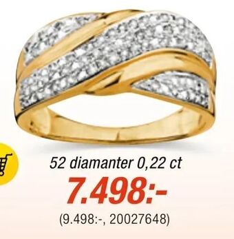 Guldfynd Ringar i 18K guld med diamanter erbjuda