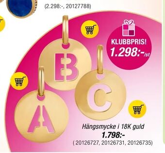 Guldfynd Hängsmycke i 18K guld erbjuda