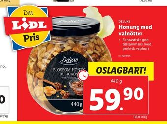 Lidl Honung med. valnötter erbjuda