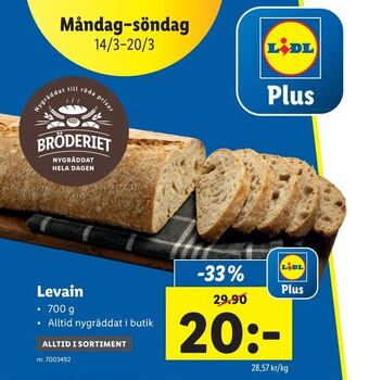 Lidl Levain erbjuda