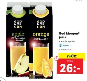 Lidl God Morgon® juice erbjuda