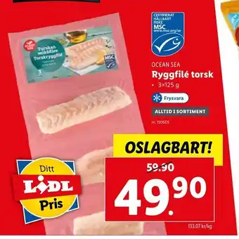 Lidl Ryggfilé torsk erbjuda