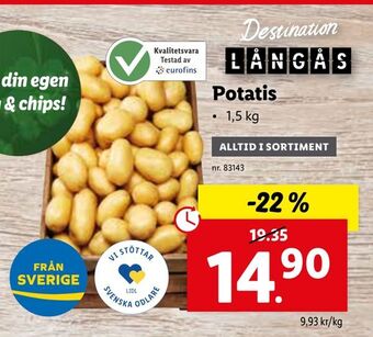 Lidl Potatis erbjuda
