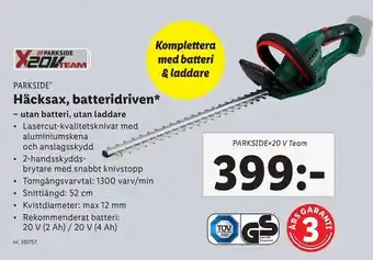 Häcksax, batteridriven