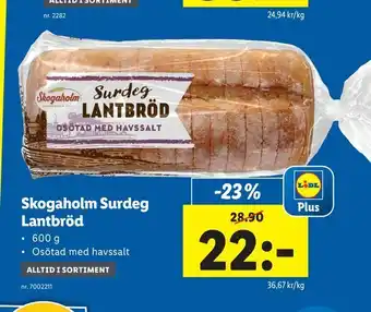 Lidl Skogaholm Surdeg Lantbröd erbjuda