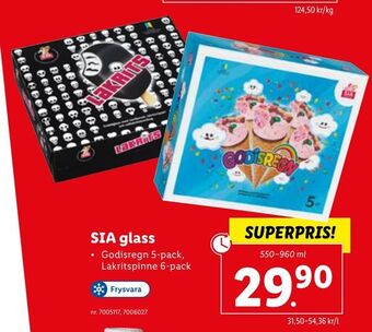 Lidl SIA glass erbjuda