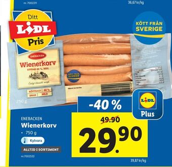 Lidl Wienerkorv erbjuda
