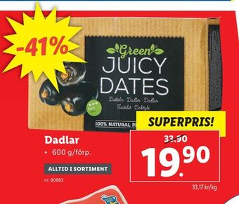 Lidl Dadlar erbjuda