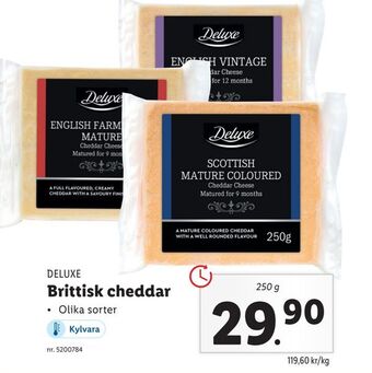Lidl Brittisk cheddar erbjuda