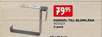 Konsol till blomlåda