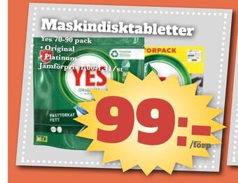 Bonum Matmarknad Maskindisktabletter erbjuda