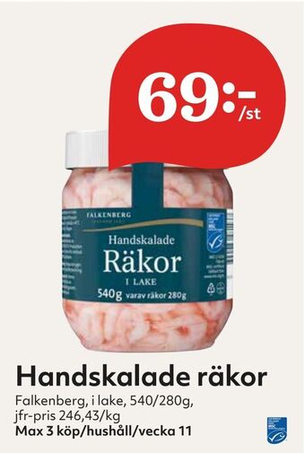 Hemköp Handskalade räkor erbjuda