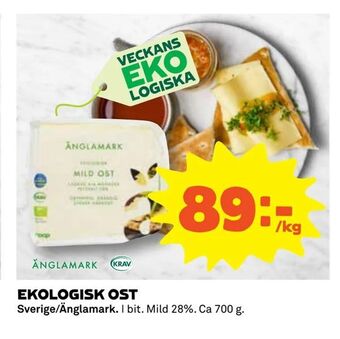 Coop Extra Ekologisk ost erbjuda
