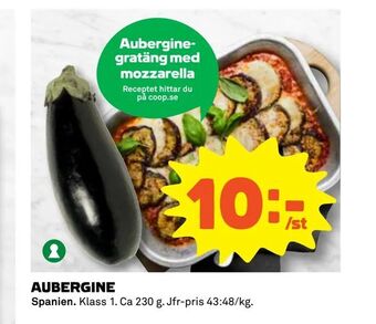 Coop Extra Aubergine erbjuda