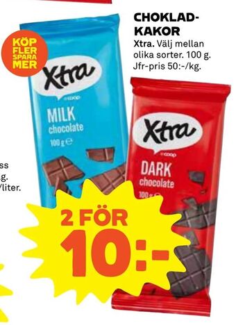 Coop Chokladkakor erbjuda