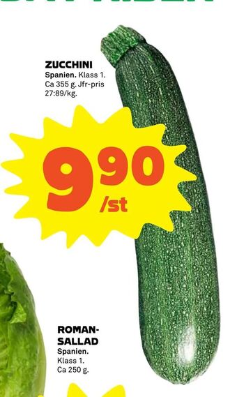 Coop Zucchini erbjuda