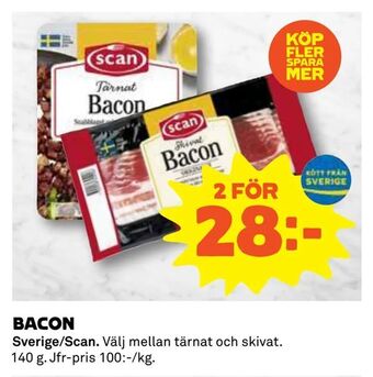 Coop Daglivs Bacon erbjuda