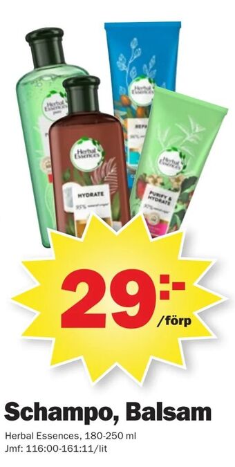 Pekås Schampo, Balsam erbjuda