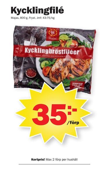 Pekås Kycklingfilé erbjuda