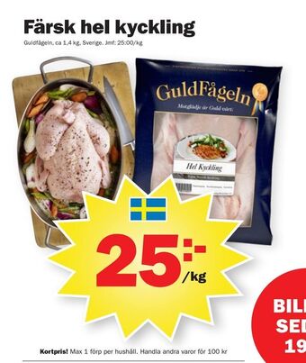 Pekås Färsk hel kyckling erbjuda