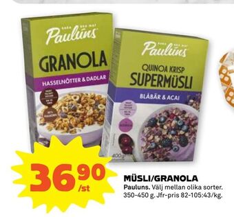 Stora Coop Müsli/granola erbjuda