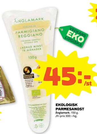 Stora Coop Ekologisk parmesanost erbjuda