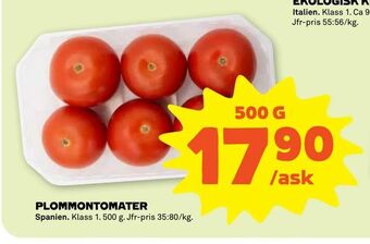 Stora Coop Plommontomater erbjuda