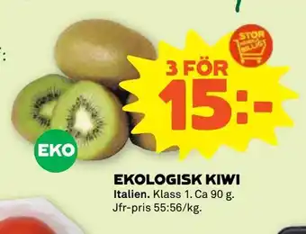 Stora Coop Ekologisk kiwi erbjuda