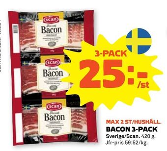 Stora Coop Bacon 3-pack erbjuda