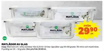 Coop Matlådor av glas erbjuda