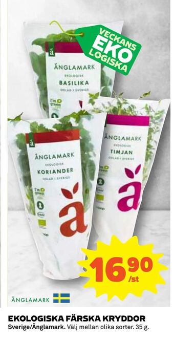 Coop Ekologiska färska kryddor erbjuda