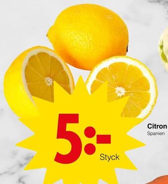 Matöppet Citron erbjuda