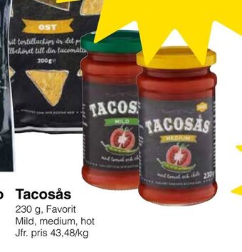 Matöppet Tacosås erbjuda