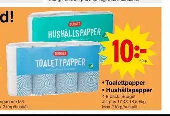 Matöppet Toalettpapper • Hushållspapper erbjuda
