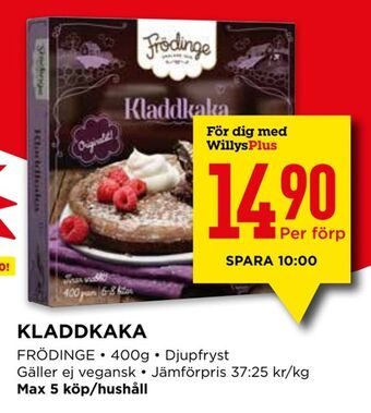 Willys Kladdkaka erbjuda