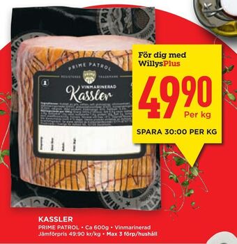 Willys Hemma Kassler erbjuda