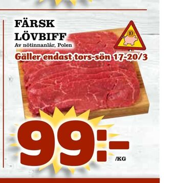 Matdax Färsk lövbiff erbjuda